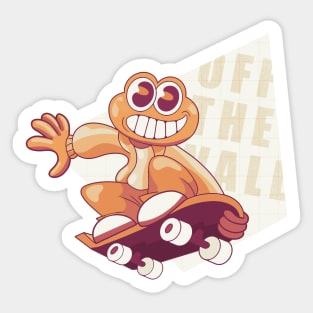 Frog on skateboard Sticker